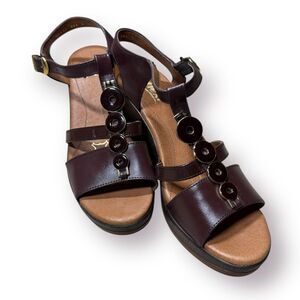 Flexi Isla‎ Brown Leather Women’s Sandals Size 8 Bohochic Style